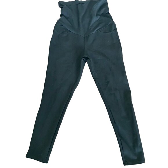 Lark + Grey Maternity Stretch Panel Pregnancy Pull-on Black Jegging Leggings. M - Picture 1 of 6
